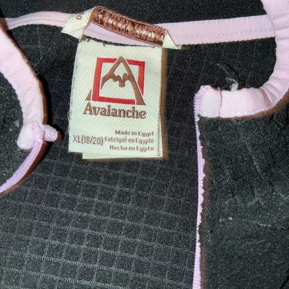 Avalanche Black Jacket with Pink Trim